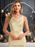 Pauline A-line Cowl Floor-Length Stretch Satin Bridesmaid Dress STIP0025764