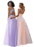 Jan Ball-Gown/Princess Square Floor-Length Lace Tulle Prom Dresses With Sequins STIP0020929