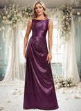 Adriana A-line Scoop Floor-Length Stretch Satin Bridesmaid Dress STIP0025829