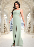 Emely Trumpet/Mermaid Square Floor-Length Chiffon Bridesmaid Dress STIP0025808