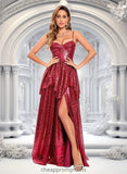 Angelina A-line Sweetheart Floor-Length Sequin Prom Dresses STIP0025868