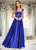 Arabella Ball-Gown/Princess Sweetheart Floor-Length Satin Prom Dresses STIP0025859