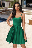 Anabella A-line Cowl Short/Mini Satin Homecoming Dress With Pleated STIP0020511