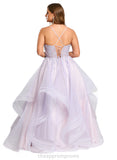 Rita Ball-Gown/Princess Scoop Floor-Length Tulle Prom Dresses STIP0020867