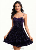 Lorelei A-line Sweetheart Short Sequin Homecoming Dress STIP0025649