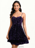 Lorelei A-line Sweetheart Short Sequin Homecoming Dress STIP0025649