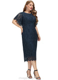 Jasmine Sheath/Column Scoop Knee-Length Lace Cocktail Dress STIP0020998