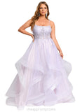 Rita Ball-Gown/Princess Scoop Floor-Length Tulle Prom Dresses STIP0020867