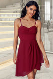 Ellen Sheath/Column V-Neck Short/Mini Jersey Sequin Homecoming Dress With Cascading Ruffles Sequins STIP0020509