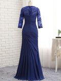 Haley Trumpet/Mermaid Chiffon Lace Sweetheart 3/4 Sleeves Floor-Length Mother of the Bride Dresses STIP0020442