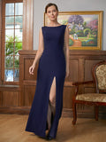 Delaney Sheath/Column Stretch Crepe Scoop Sleeveless Floor-Length Mother of the Bride Dresses STIP0020361