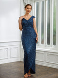 Nevaeh Sheath/Column Ruched V-neck Sleeveless Floor-Length Mother of the Bride Dresses STIP0020240