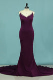 2024 Mermaid Spaghetti Straps Evening Dresses Spandex PDY75HNF