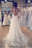 2024 Spaghetti Straps Wedding Dresses Tulle A PKHFKS5Y