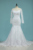 2024 Mermaid New Arrival Scoop Wedding Dresses Tulle PQ52QM8N