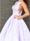 Charming Sleeveless Round Neck A Line Long Prom Dresses