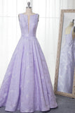 Charming Sleeveless Round Neck A Line Long Prom Dresses