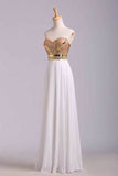 2024 New Arrival Prom Dresses A-Line Sweetheart Floor-Length Beaded Bodice PACTBN44