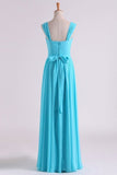 2024 Prom Dresses Off The Shoulder A Line Chiffon Floor Length With PJPZFS2Y