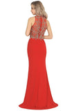 2024 Prom Dresses High Neck Beadd Bodice PAHENA3G