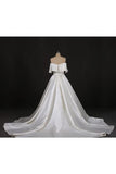 Gorgeous Strapless Ball Gown Long Wedding Dresses Off The Shoulder PSPLLG8R