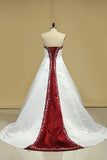 Hot Selling Wedding Dresses A Line Strapless Sweep/Brush PY568ZFX