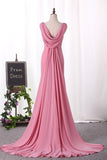 2024 Sexy Open Back Bridesmaid Dresses V Neck P98ZL6SJ