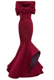 2024 Mermaid Evening Dresses Satin Sweep Train Zipper Up P3K12EBD