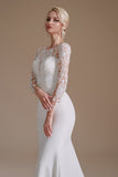 New Arrival Mermaid Long Sleeve Sweep Train Wedding Dresses