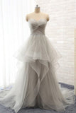 2024 New Arrival Prom Dresses A-Line Sweetheart Lace Up Back With Belt PZATSDZ8