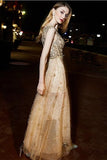 Sparkly Long A-Line Sequin Shiny Beautiful Prom Dresses PCYTRYT9