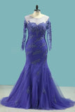 2024 Chic Mother Of Bridal Dresses Mermaid Scoop Tulle P5X9PBRJ