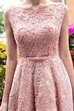 2024 New Arrival Bateau Lace With Beads And Sash A Line PY6KJQHY