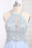 2024 New Arrival Scoop Chiffon With Beading Prom Dresses PGXK27QB