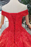 2024 Quinceanera Dresses Off The Shoulder Lace PBJQSMPA