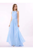 Prom Dresses Scoop A Line Chiffon Floor Length PH3XTKBS