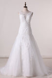 2024 Wedding Dresses Scoop A Line Tulle P6FMSQDC