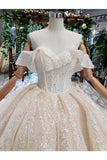 Ball Gown Wedding Dresses Off The Shoulder Top Quality Appliques PF9FZ32S