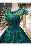 Ball Gown Wedding Dresses Scoop Aline Top Quality Appliques Tulle Beading PTP9HXHM