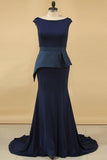 2024 New Arrival Scoop Mermaid Spandex Evening Dresses PXNJ28LE