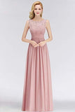 Elegant Chip A-Line Chiffon Evening Bridesmaid Ball Gown PFHC6AR3