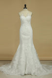 2024 Mermaid Wedding Dresses Scoop Tulle With PNDMQHZC