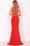 2024 Prom Dresses High Neck Beadd Bodice PAHENA3G