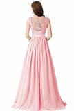 Elegant A Line Wedding Bridesmaid Chiffon Elegant Long PA2NLG54