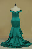 2024 Prom Dresses Mermaid Off The Shoulder Sweep Train P6FG67YD