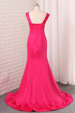 2024 Off The Shoulder Mermaid Evening Dresses Stretch Satin PXPBFSHK