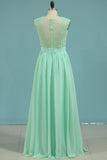 2024 New Arrival Scoop A Line Prom Dresses Chiffon PH5NL4MX