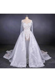 Gorgeous Long Sleeves Sweetheart Wedding Dress Bridal Dresses PCEDMHTT