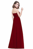 Chiffon Sweetheart Neck A Line Sleeveless Wedding Bridesmaid Long Evening Festive PRH722AA