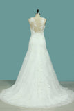 2024 Scoop Lace With Applique Wedding Dresses PSCD5SSR